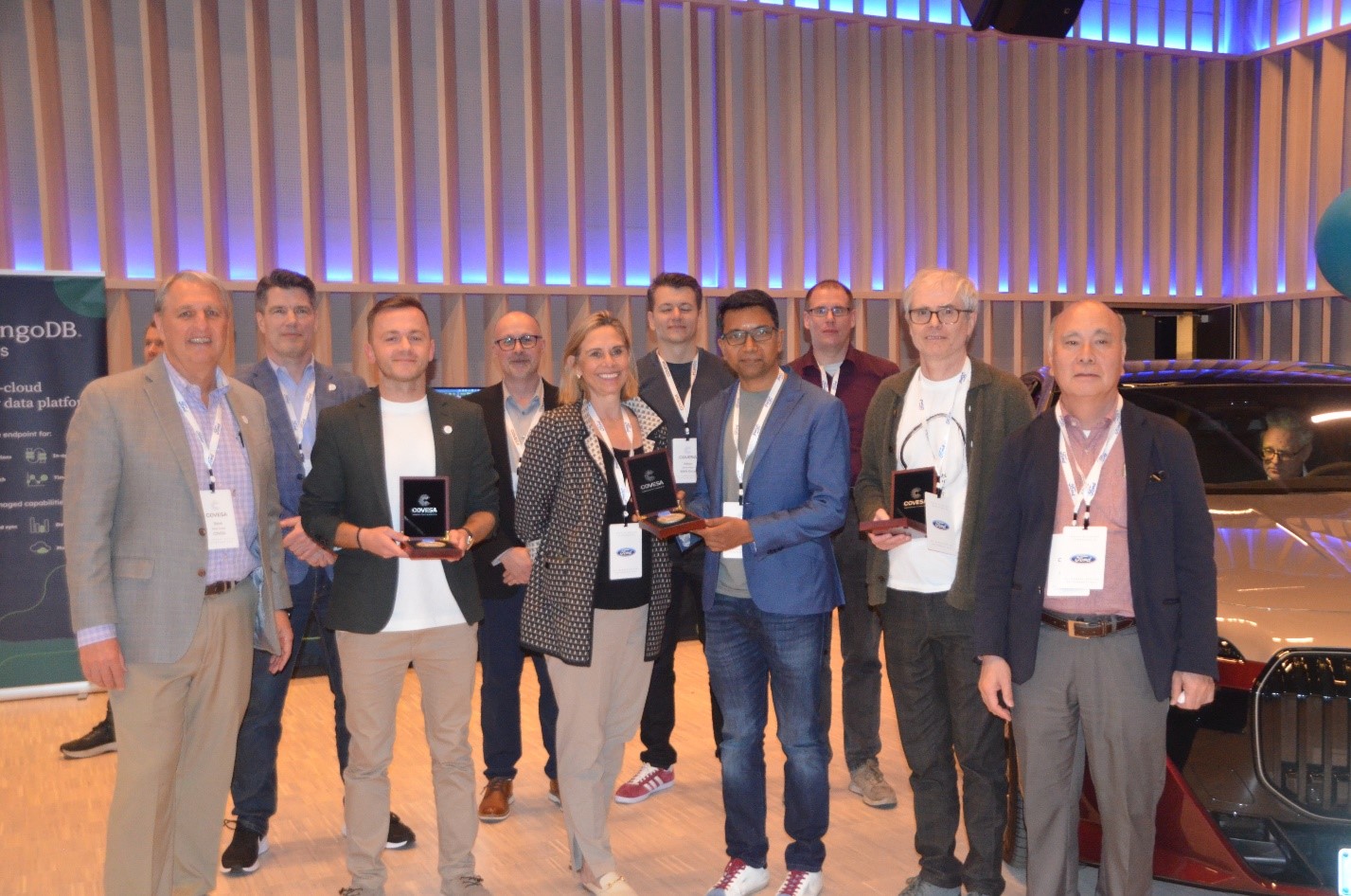 Picture1 Showcase award winners (from left to right): Tietoevry, Mavi.io, and Renesas at COVESA Spring AMM 2024