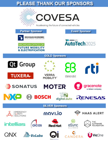 autotech sponsors COVESA Executive Director Steve Crumb with Dr. James J. Hunt, Co-Founder, CEO and CTO of aicas