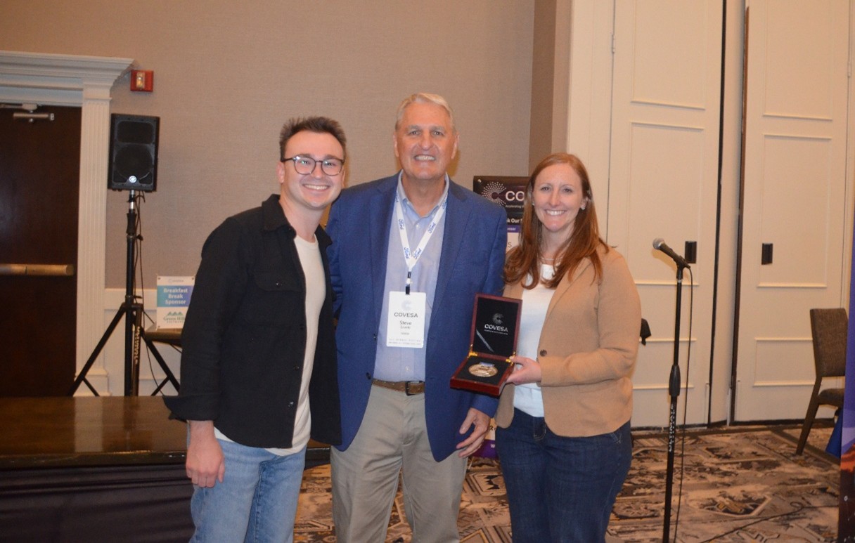 COVESA Executive Director Steve Crumb with Dr. James J. Hunt, Co-Founder, CEO and CTO of aicas